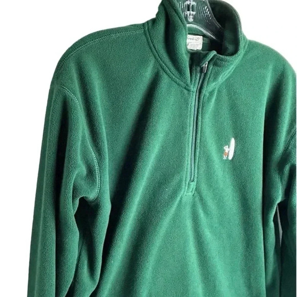 Johnnie-O Men's Green 1/4 Zip Fleece Pullover Sweater Size M - Picture 3 of 11